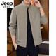 JEEP SPIRIT2026 new stand collar jacket men's spring and autumn thin high-end business casual middle-aged men's spring tops Navy L
