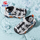 HOBIBEAR children's shoes summer boys outdoor hollow toe sports sandals lightweight girls beach shoes 621310 gray black 36