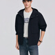 POLOWALK Men's Men's Jacket 2026 Spring New Simple Hooded Outdoor Casual Men's Top Jacket Navy S S