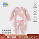 Childlike love, cotton super velvet baby jumpsuit, autumn and winter style plus velvet to keep baby warm, thickened outing clothes, newborn clothes