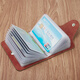 ELLEN FANTASIA cowhide card bag men's multi-card slot business card holder cowhide small card holder women's card bag card holder card bag large capacity retro light coffee