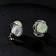 QPQK Hetian Jade Ear Clip No Ear Hole No Punching Earrings Jade Earrings Temperament High-end 2025 New Earrings Women Sapphire Silver Ear Clips Gift Box