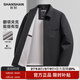 SHANSHAN Men's Stand Collar Jacket 2026 Spring New Business Casual Fashion Versatile Top Long Sleeve Three-dimensional Jacket Black XL /180