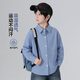 YOUYOUTONGHUA Spring and Autumn Children's Shirt Striped Long-Sleeved Cotton 2026 Boys' Shirts Casual and Western Style Big Children's Tops Trendy Blue Don't be too big. If you are too fat, you can go up one size 160