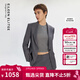 Langzi EiLEEN ELITEE 2025 new autumn new high-end college style workplace commuting loose suit jacket for women, dark gray L
