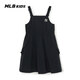 MLB Children's Official Girls Comfortable Embroidered LOGO Sweet and Cool Adjustable Work Suspender Dress Black 150 cm