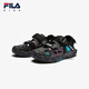 FILA Children's Shoes Children's Sandals Summer Comfortable Casual Shoes for Boys and Adults Black/Castle Gray-BD 33 Inner Length 20.5cm