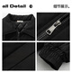 Guireniao American Fashion Cotton Clothes Men's Lapel Jacket-style Cotton Clothes Outdoor Warm Casual Tops Black M