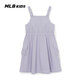 MLB Children's Official Girls Comfortable Embroidered LOGO Sweet and Cool Adjustable Work Suspender Dress Black 150 cm