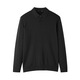 Heilan House Sweater Men's 25 Spring and Autumn New Light Business Classic Series Pure Wool Lapel Top Clothes Men's Sweater Black 98 M 170/88A Recommended 125~136Jin Jin equals 0.5 kg