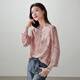 SOFSIL 2026 Spring New Mulberry Silk Fashion Casual Versatile Printed Shirt Women's Round Neck Breathable Drape Top