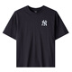 MLB official children's short-sleeved college style men's and women's summer children's retro T-shirt retro top 7ATSB3563 New York Yankees/Black 160 80