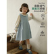 Youyou 2026 Spring New Sleeveless Lyocell Dress Loose Children's Cute Vest Long Dress Blue