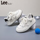 Lee children's shoes, spring children's white shoes, versatile casual shoes, girls' sneakers, boys' moral training running shoes, beige 26, recommended foot length 165mm