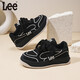 Lee new children's shoes, convenient Velcro, breathable and comfortable color-blocking sneakers, versatile soft-soled shoes for boys and girls, black 28, recommended foot length 169.5mm