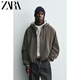 ZARA2026 Spring, Autumn, Autumn, Winter and Summer New Products Men's Hooded Lightweight Technical Fabric Jacket 3046420 742 Dark Mink XL _(185_104A)