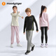 Moodytiger children's sports long-sleeved T-shirt pink crystal color 160