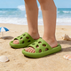 Xinnan children's bathroom slippers for boys and girls 2026 new indoor and outdoor home bathing anti-leak slippery parent-child slippers green children's bathroom leaking slippers 34-35 size