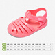 Snafy Girls' Jelly Sandals Summer New Children's Beach Play Water Breathable Non-Slip Little Girls Roman Sandals Coral Pink 29 Recommended Foot Length 17.5cm