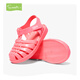 Snafy Girls' Jelly Sandals Summer New Children's Beach Play Water Breathable Non-Slip Little Girls Roman Sandals Coral Pink 29 Recommended Foot Length 17.5cm