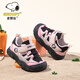 Snoopy (SNOOPY) children's sports shoes spring and autumn lightweight soft sole baby toddler shoes girls casual shoes boys shoes 0122 black/pink 24