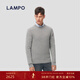 Blue Leopard (LAMPO) Light Travel Series Autumn and Winter Oriental Simple Luxury Style Business Casual Wool Sweater Men's Wool Round Neck Pullover Sweater Medium Gray M (46)