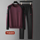 K-Boxing men's sports suit spring and autumn round neck pullover sweatshirt morning running pure cotton new loose running long-sleeved casual wear red XL (recommended 120-140 Jin Jin equals 0.5 kg)
