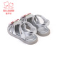 Fuluo Mi Girls Toddler Shoes Summer Sweet and Fashionable Princess Shoes Children's Baotou Breathable Baby Sandals Silver 25