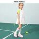 MiniPeace children's clothing sports style children's skirt summer girl's dress white 150cm