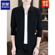 ROMON men's 2026 new style trendy high-end knitted jacket casual lapel youth cardigan coat spring and autumn thin clothes 8988 / Khaki 2XL (about 138~150Jin Jin equals 0.5 kg can be worn)