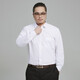 Binmuniao business fat shirt men's loose extra-large long-sleeved white shirt plus fat extra-large casual non-iron professional workwear white 3XL 44 suitable for 190-200Jin Jin equals 0.5 kg