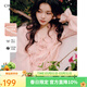 Qiushui Yiren Elegant and versatile lotus leaf V-neck shirt 2025 spring and autumn new style women's classic H-shaped chiffon top pink S