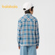 BALABALA children's clothing children's long-sleeved shirts boys and girls spring clothes big children's tops casual fashion versatile blue and white tone 00481 100