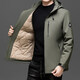 K-Boxing Men's Wear (K-Boxing) Middle-aged Outdoor Jacket Men's Jacket Winter Lightweight Wool Down Jacket Thickened Cotton Jacket Loose Cotton Jacket Men 802202 Light Gray L