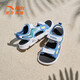 ANTA children's sandals for boys and girls open-toed beach shoes 26 summer new arch outdoor student non-slip shoes era blue/Anta white-1 35 size