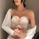 Front-button beautiful back bra for women, small breasts are gathered together to make them look bigger, and the support is anti-sagging and helps to shrink the secondary breasts. Sexy backless bra, champagne color 70A 32B