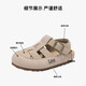 Lee Sandals Retro Style Spring New Boys and Girls Roman Baotou Sandals Medium and Large Children's Soft Soled Birkenstock Shoes Sand Color 36 Recommended Foot Length 214mm
