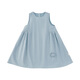 Youyou 2026 Spring New Sleeveless Lyocell Dress Loose Children's Cute Vest Long Dress Blue