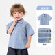 Ciciibear (ciciibear) Cici Bear baby plaid short-sleeved shirt boys summer 2026 new plaid shirt soft printed children's clothing sea salt blue pre-sale 3.17 73