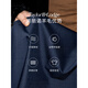 TIE FOR HER luxury series color number 038 Wu Qianyu style navy dark plaid wool commuter suit navy blue suit DOM038 M