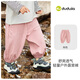 Dudu baby pants spring children's casual pants stylish boys overalls girls children's clothes dark gray 100