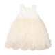LUSON Children's Clothes Baby White Princess Dress Women's Tutu Skirt 2026 Spring Girls Birthday One-Year-Old Dress Dress Apricot 80