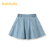 BALABALA balaOne BALABALA children's clothing girls short skirt children's skirt 2026 summer new denim skirt sweet denim medium blue 88201 120