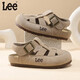 Lee Sandals Retro Style Spring New Boys and Girls Roman Baotou Sandals Medium and Large Children's Soft Soled Birkenstock Shoes Sand Color 36 Recommended Foot Length 214mm