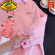 G.duck Girls' Shirt Jacket 2025 Autumn New Fashionable Girls' Spring and Autumn Tops Children's Korean Style Shirt Trendy Pink Shirt Letter Embroidered Style 120 cm Recommended Height Around 110