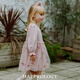 Happyology British children's new summer skirt girls mesh sequin sleeves children's long-sleeved dress matte pink 86 (86cm)