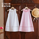 Little Naive children's three-dimensional flower collar vest dress summer new girls cool sun protection dress pink 150