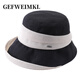 GEFWEIMKL Japanese Japanese Paper Fisherman Hat Women's Summer Breathable Sun Hat Women's 2026 New Outdoor Sun Shade Hat Women Black M(56-58cm)