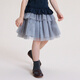 Yoona's mom girls spring new Korean fluffy gauze skirt girls 2026 spring and summer soft gauze short skirt trendy gray ready stock 90