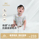 YEEHOO shopping mall same style baby jumpsuit for girls, home wear jumpsuit, summer cool short-sleeved jumpsuit, flower scroll embroidered collar, 59cm